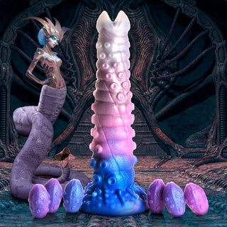 Creature Cocks Tenta-Queen Ovipositor Silicone Dildo with Eggs - Horny Stoner