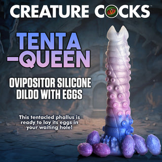 Creature Cocks Tenta-Queen Ovipositor Silicone Dildo with Eggs - Horny Stoner
