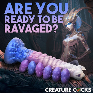 Creature Cocks Tenta-Queen Ovipositor Silicone Dildo with Eggs - Horny Stoner