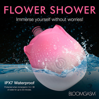 Bloomgasm Pulsing Petals Throbbing Rose Stimulator Pink - Horny Stoner