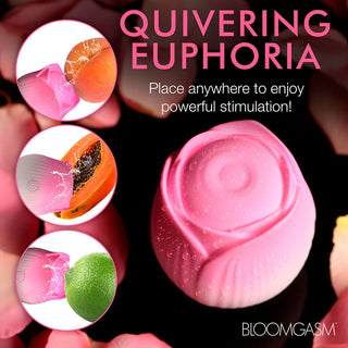 Bloomgasm Pulsing Petals Throbbing Rose Stimulator Pink - Horny Stoner