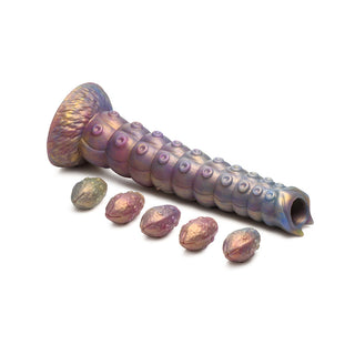 Creature Cocks Deep Invader Tentacle Ovipositor Silicone Dildo with Eggs - Horny Stoner
