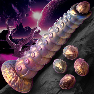 Creature Cocks Deep Invader Tentacle Ovipositor Silicone Dildo with Eggs - Horny Stoner