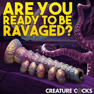 Creature Cocks Deep Invader Tentacle Ovipositor Silicone Dildo with Eggs - Horny Stoner