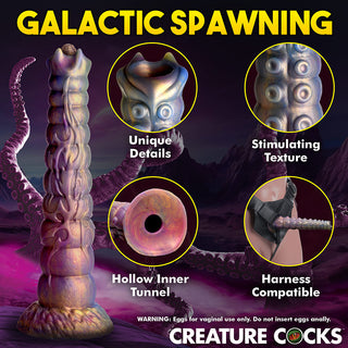 Creature Cocks Deep Invader Tentacle Ovipositor Silicone Dildo with Eggs - Horny Stoner