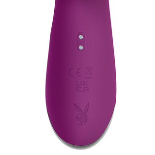 Playboy Busy Bunny Rechargeable Dual Stimulator Vibrator Silicone Wild Aster - Horny Stoner