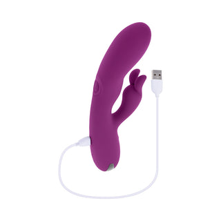 Playboy Busy Bunny Rechargeable Dual Stimulator Vibrator Silicone Wild Aster - Horny Stoner
