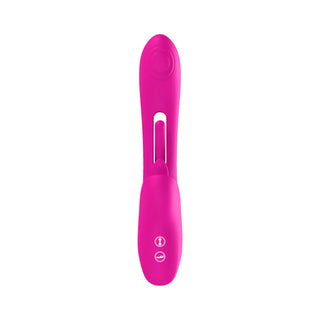 Luv Inc Tr46: Tapping Tongue Rechargeable Rabbit Dual Stimulator Vibrator With Swinging G-Spot Stimulator