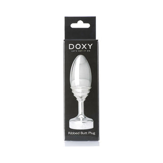 Doxy Ribbed Metal Weighted Butt Plug