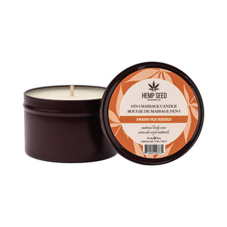 Earthly Body Hemp Seed 3-in-1 Massage Candle Fresh Squeezed Scent