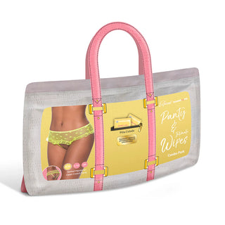 Magic Silk Skirted Hipster Crotchless Panty With Sweetums Pina Colada Flavored Wipes