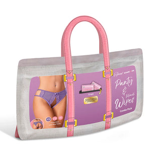 Magic Silk Crotchless Low Rise Panty With Sweetums Grape Flavored Wipes
