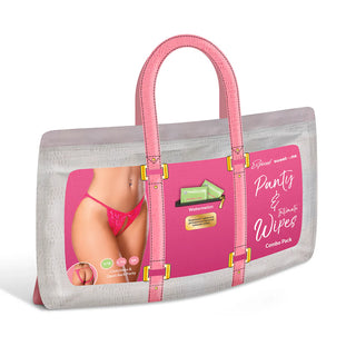 Magic Silk Crotchless & Open Back Panty With Sweetums Watermelon Flavored Wipes