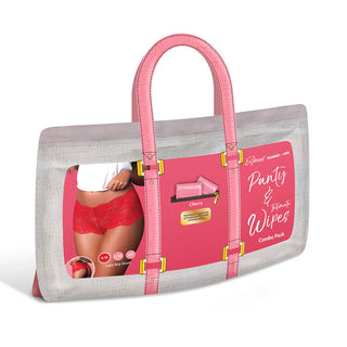 Magic Silk Lace Boy Short With Sweetums Cherry Flavored Wipes