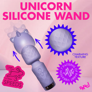 BANG! Unicorn Silicone Mini Wand With Removeable Topper