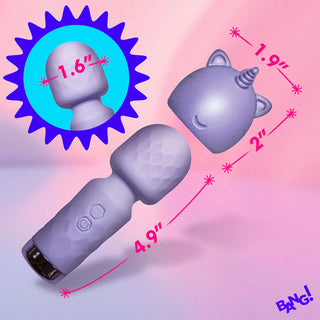 BANG! Unicorn Silicone Mini Wand With Removeable Topper