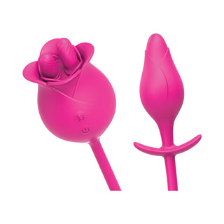 The Royale Dual Massager Flicking Finger And Vibrating Plug Stimulator