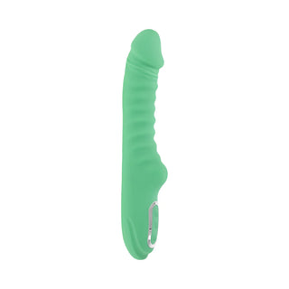 Evolved Full Throttle Ribbed Rechargeable Warming Vibrator With Realistic Head