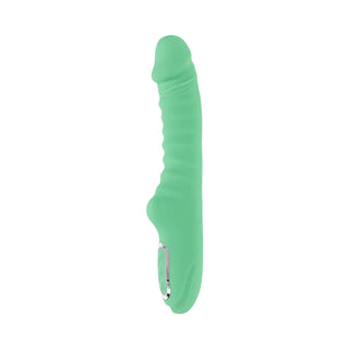 Evolved Full Throttle Ribbed Rechargeable Warming Vibrator With Realistic Head