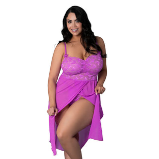 Magic Silk Butterfly Fantasies Gown & Thong Blacklight Reactive Set With Bonus Coochy Shave Cream
