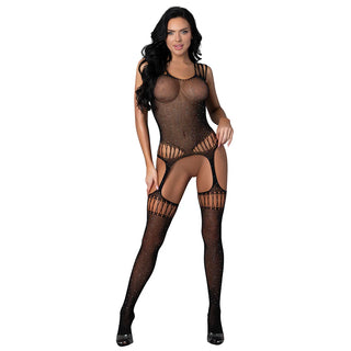 Magic Silk Seamless Bodystocking with Rhinestones