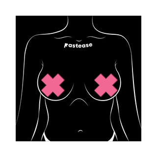 Pastease Plus X: Glow-in-the-Dark Neon Cross Pasties Nipple Covers