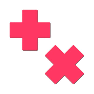 Pastease Plus X: Glow-in-the-Dark Neon Cross Pasties Nipple Covers