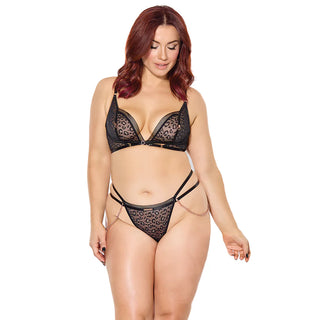 Coquette Pleasure Bra & G-String Set With Removable Hardware