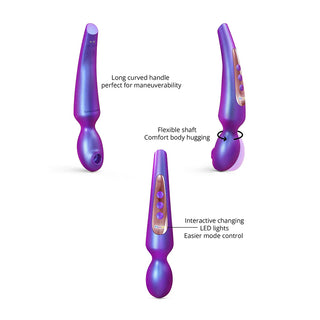 Love To Love Pleaser Silicone Rechargeable Cordless Wand With Flapping Tongue Stimulator And Glow-In-The Dark Dice