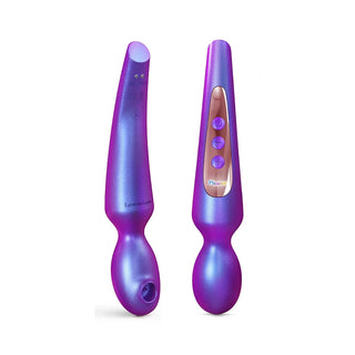 Love To Love Pleaser Silicone Rechargeable Cordless Wand With Flapping Tongue Stimulator And Glow-In-The Dark Dice