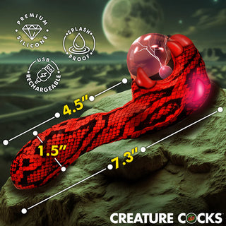 Creature Cocks Cobra Scepter Plasma Rechargeable Dual-Motor Silicone Vibrator With Ergonomic Handle