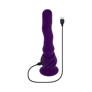 Playboy Wiggle It Rechargeable Silicone Vibrating Writhing Stimulator With Detachable Suction Cup