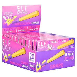 ELF Unbleached Flavor Pop Pre-Rolled Cones | 1 1/4 | 6pc | 20pk - Horny Stoner