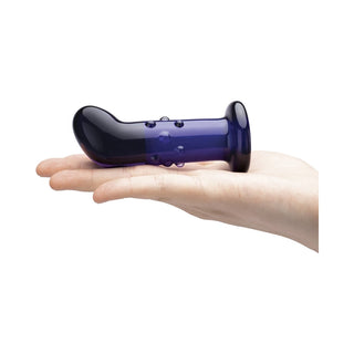 Glas 4 in. Rechargeable Remote-Controlled Vibrating Dotted G-Spot/P-Spot Plug - Horny Stoner
