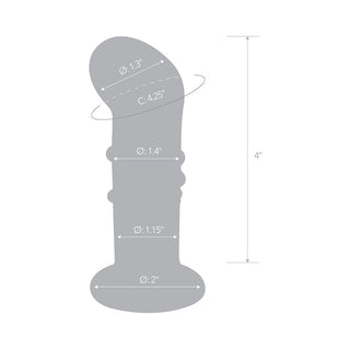 Glas 4 in. Rechargeable Remote-Controlled Vibrating Dotted G-Spot/P-Spot Plug - Horny Stoner
