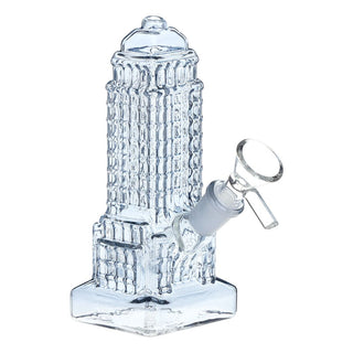Empire State of Mind Glass Water Pipe - 6" / 14mm F / Colors Vary - Horny Stoner