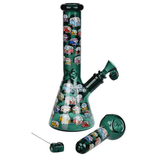 Pulsar Greatest Hits Series Glow Herb Pipe Duo / 10" / 14mm F - Horny Stoner