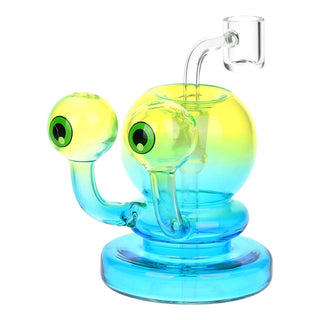 Neon Sponge Bob Pet Beastie Glass Dab Rig - 4" / 14mm F - Horny Stoner