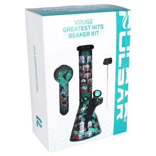 Pulsar Greatest Hits Series Glow Herb Pipe Duo / 10" / 14mm F - Horny Stoner