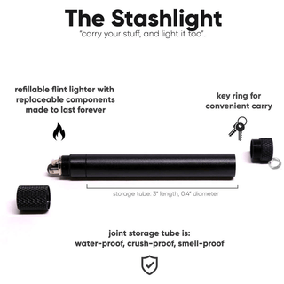 Smoke Honest StashLight - Doob Tube & Refillable Lighter - Horny Stoner