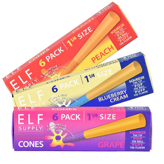 ELF Unbleached Flavor Pop Pre-Rolled Cones | 1 1/4 | 6pc | 20pk - Horny Stoner