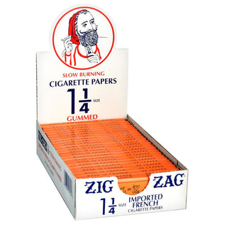 Zig Zag Orange Rolling Papers | 1 1/4 Inch - Horny Stoner