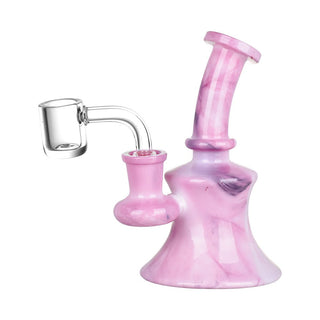 Marbled Tie Dye Mini Glass Dab Rig - 5" / 14mm F - Horny Stoner