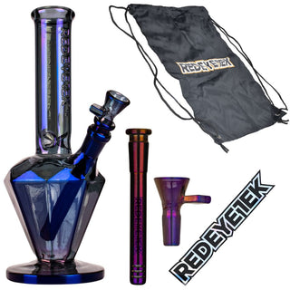 Red Eye Tek Terminator Finish Paragon Glass Water Pipe | 11"