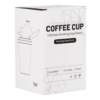 Secret Sip Coffee Cup Acrylic Bubbler - 7" / 14mm F / Colors Vary - Horny Stoner