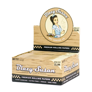 Blazy Susan Unbleached Rolling Papers - Horny Stoner