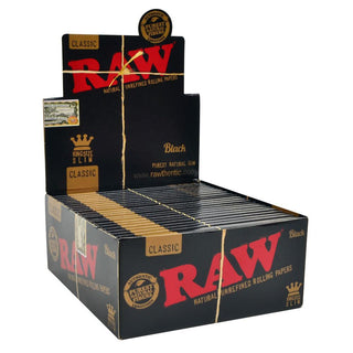 Raw Black Classic Rolling Papers - Horny Stoner