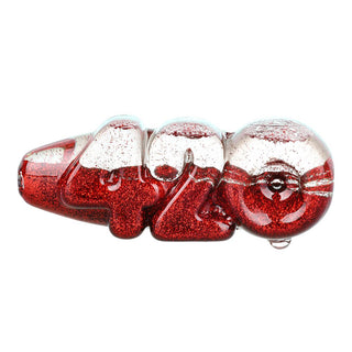 Glitter 420 Glycerin Glass Hand Pipe - 4.25" / 4ct - Horny Stoner