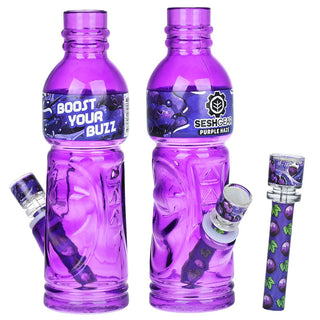 SeshGear Terpade Beverage Bottle Glass Water Pipe | 9.5" - Horny Stoner