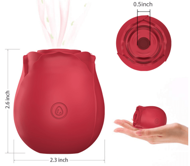 Succulent Rose Vibrator - Red - Horny Stoner